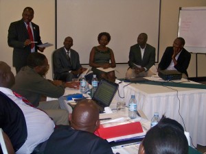 A panel of judicial officers discuss a Human rights approach to the criminal justice system in Uganda.