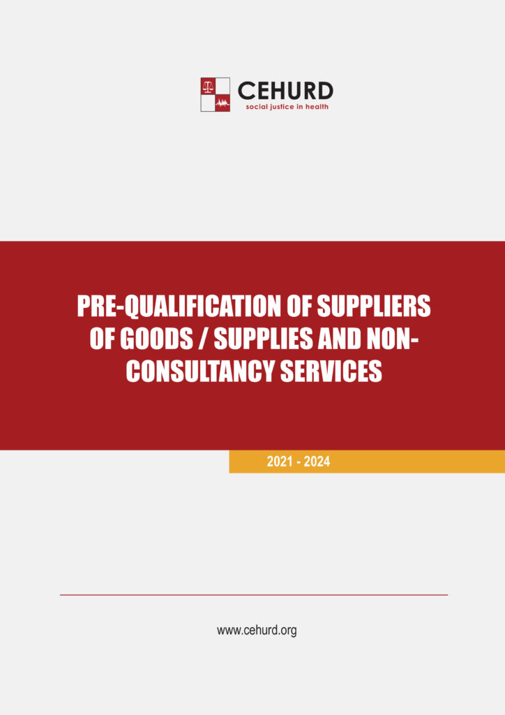 PREQUALIFICATION OF SUPPLIERS OF GOODS / SUPPLIES AND NON CONSULTANCY