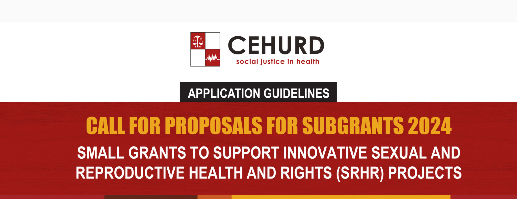 CALL FOR PROPOSALS FOR SUBGRANTS 2024; Small Grants to Support