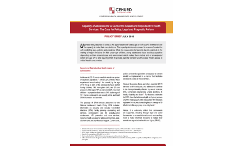 Capacity of Adolescents to Consent to Sexual and Reproductive Health Services: The Case for Policy, Legal and Pragmatic Reform