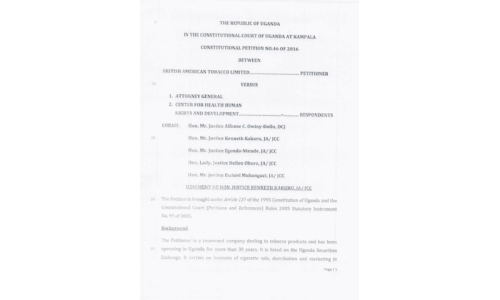 JUDGEMENT: Petition 46 of 2016
