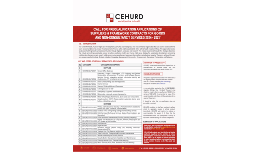 Call for Prequalification Applications 2024-2027