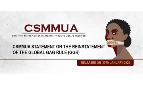 CSMMUA STATEMENT ON THE REINSTATEMENT OF THE GLOBAL GAG RULE (GGR)