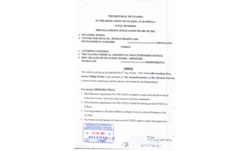 Court Order On Regulation of COVID-19 Treatment Costs