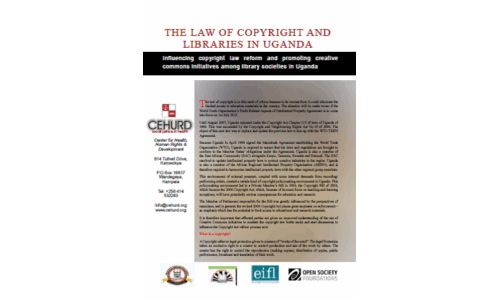 Influencing copyright law reform and promoting creative commons initiatives among library societies in Uganda