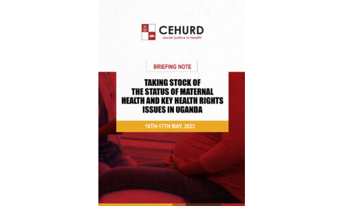 A briefing note; Taking stock of the Status of Maternal Health Status and Key Health Rights Issues in Uganda