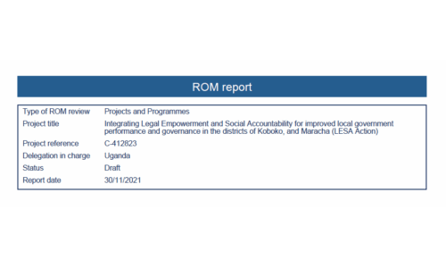 Results Oriented Monitoring (ROM) Report for the DINU-LESA Project